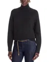 Michael Kors Michael  Turtleneck Easy Sweater In Black
