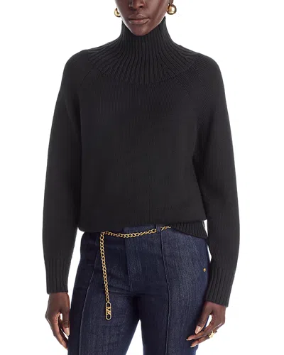 Michael Kors Michael  Turtleneck Easy Sweater In Black