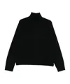 Michael Kors Turtleneck Pullover In Black Wool In Black