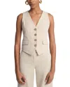 Michael Kors Linen And Cotton Twill Vest In Dune