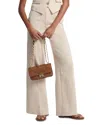 Michael Kors Linen And Cotton Twill Wide Leg Pants In Dune