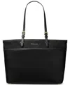 Michael Kors Michael  Winston Large Top Zip Multifunction Nylon Pocket Tote In Black