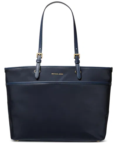 Michael Kors Michael  Winston Large Top Zip Multifunction Pocket Tote In Black