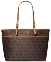 Michael Kors Michael  Winston Large Top Zip Tote In Brn,acorn