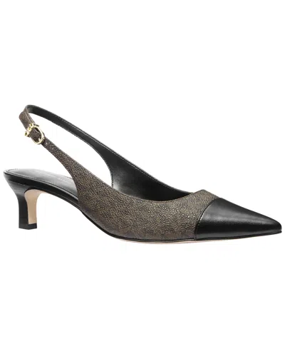 Michael Kors Michael  Women's Amara Pointed Toe Slingback Pumps In Brown