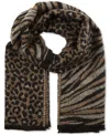 Michael Kors Michael  Women's Animal-print Jacquard Scarf In Dark Camel Multi