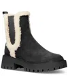 Michael Kors Asher Suede And Faux Shearling Boot In Black