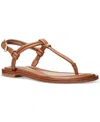Michael Kors Astra Leather T-strap Sandal In Luggage