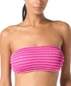 Michael Kors Michael  Women's Bandeau Bikini Top In Bright Wild Berry