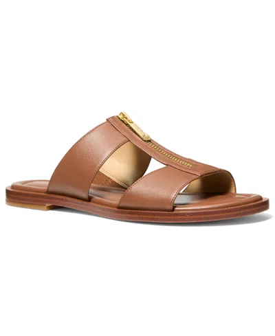 Michael Kors Michael  Women's Berkley Slip-on Flat Sandals In Brown