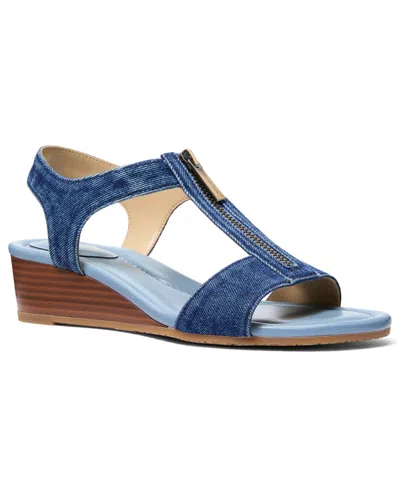Michael Kors Michael  Women's Berkley Wedge Sandals In Blue