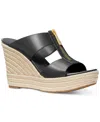 Michael Kors Michael  Women's Bradley Espadrille Platform Wedge Sandals In Black