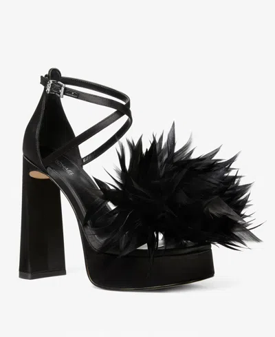 Michael Kors Michael  Women's Cami Platform Embellished Sandals In Black