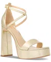 Michael Kors Michael  Women's Cami Platform Sandals In Pale Gold