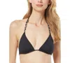 Michael Kors Michael  Womens Chain Trim Bikini Top Bottoms In Black