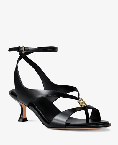 Michael Kors Michael  Women's Cherie Strappy Mid Dress Sandals In Black
