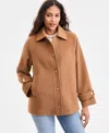 Michael Kors Michael  Women's Collared Button-front Coat, Exclusively At Macy's In Brown
