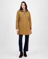 Michael Kors Michael  Women's Collared Zip-front Coat In Brown