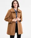 Michael Kors Michael  Women's Collared Zip-front Coat In Brown
