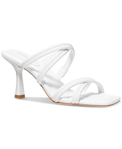 Michael Kors Michael  Women's Corrine Slip-on Crisscross Dress Sandals In Optic White