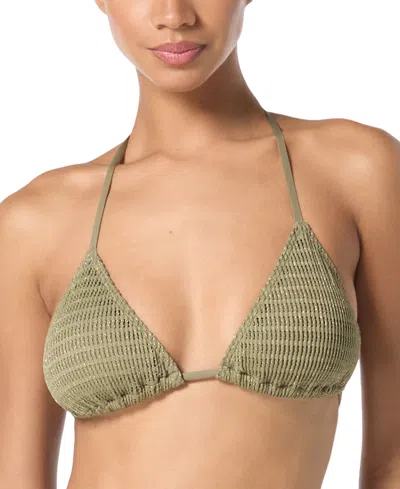 Michael Kors Michael  Women's Crochet Halter String-tie Triangle Bikini