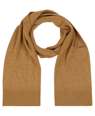 Michael Kors Michael  Women's Crystal Stripe Scarf In Brown