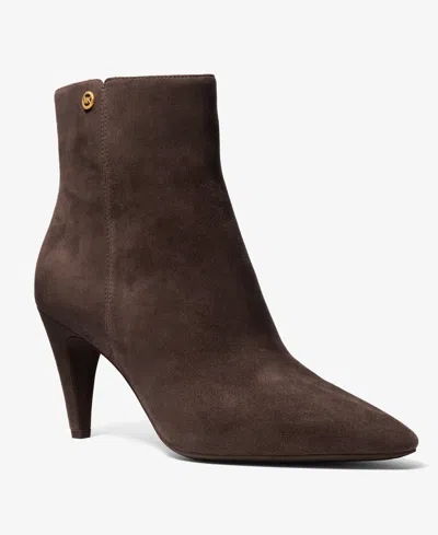 Michael Kors Michael  Women's Daniela Pointed Toe Heeled Booties In Brown