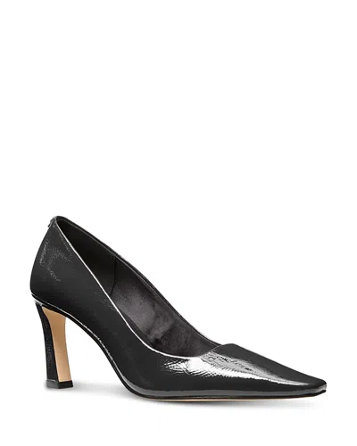 Michael Kors Michael  Women's Darrah Soft Crinkle Patent Leather Pumps In Black