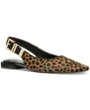 Michael Kors Darrington Cheetah Print Calf Hair Flat In Husk Multi