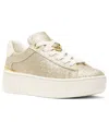 Michael Kors Michael  Women's Dottie Lace Up Sneakers In Gold