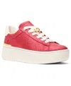 Michael Kors Michael  Women's Dottie Lace Up Sneakers In Red