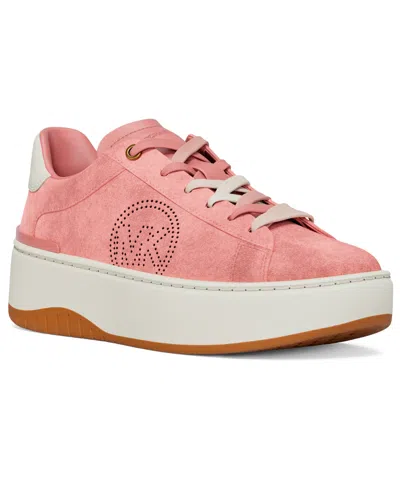 Michael Kors Michael  Women's Dottie Logo Lace-up Platform Sneakers In Pink