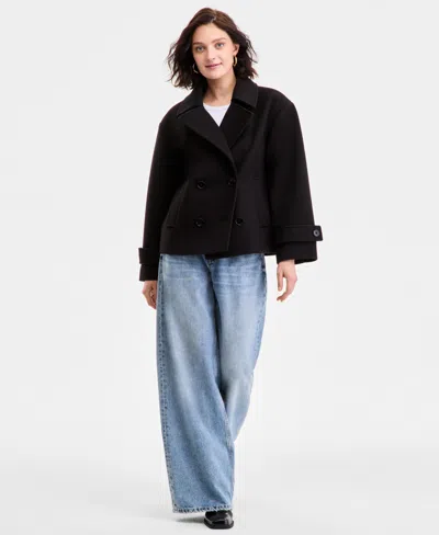 Michael Kors Michael  Women's Double-breasted Coat, Exclusively At Macy's In Black