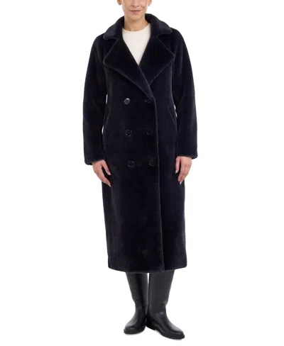 Michael Kors Oversizeddb Fx Furcoat In Blue