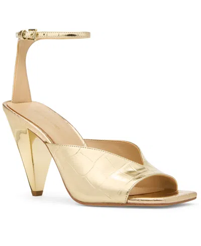 Michael Kors Women's Electra Ankle Strap Dress Sandals In Gold