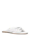 Michael Kors Elena Leather Slide Sandal In White