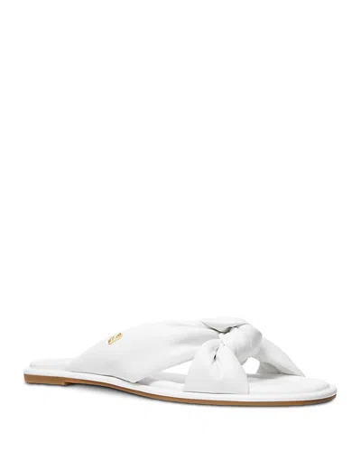 MICHAEL KORS MICHAEL MICHAEL KORS WOMEN'S ELENA KNOTTED STRAP SLIDE SANDALS