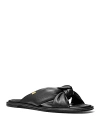 Michael Kors Michael  Women's Elena Knotted Strap Slide Sandals In Black