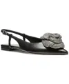 Michael Kors Michael  Women's Elodie Rosette Slingback Flats In Black