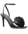 Michael Kors Michael  Women's Elodie Square Toe Sandals In Black