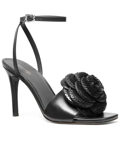 Michael Kors Michael  Women's Elodie Square Toe Sandals In Black