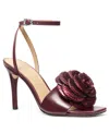 Michael Kors Michael  Women's Elodie Square Toe Sandals In Burgundy