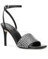 Michael Kors Elyse Studded Leather Sandal In Black