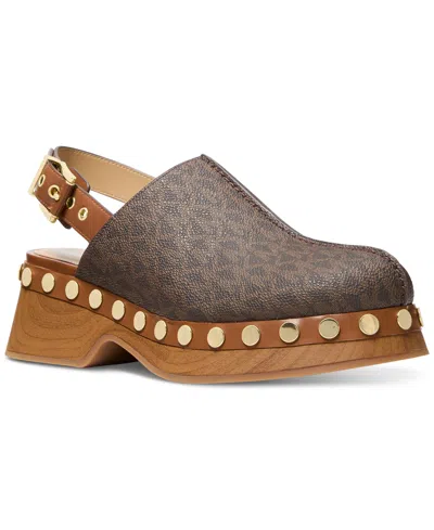 Michael Kors Michael  Women's Esra Round Toe Clogs In Multi