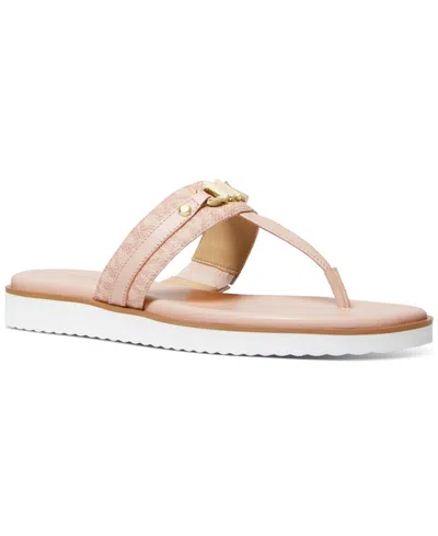 Michael Kors Michael  Women's Farrah Thong Sandals In Brown