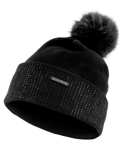 Michael Kors Michael  Women's Fine Crystal Cuff Hat In Black