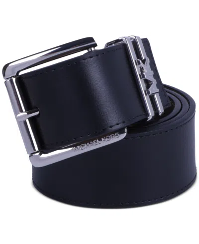 Michael Kors Michael  Women's Genuine Leather Logo Belt In Black
