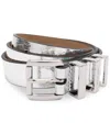 Michael Kors Michael  Women's Gold-tone Leather Belt In Metallic S