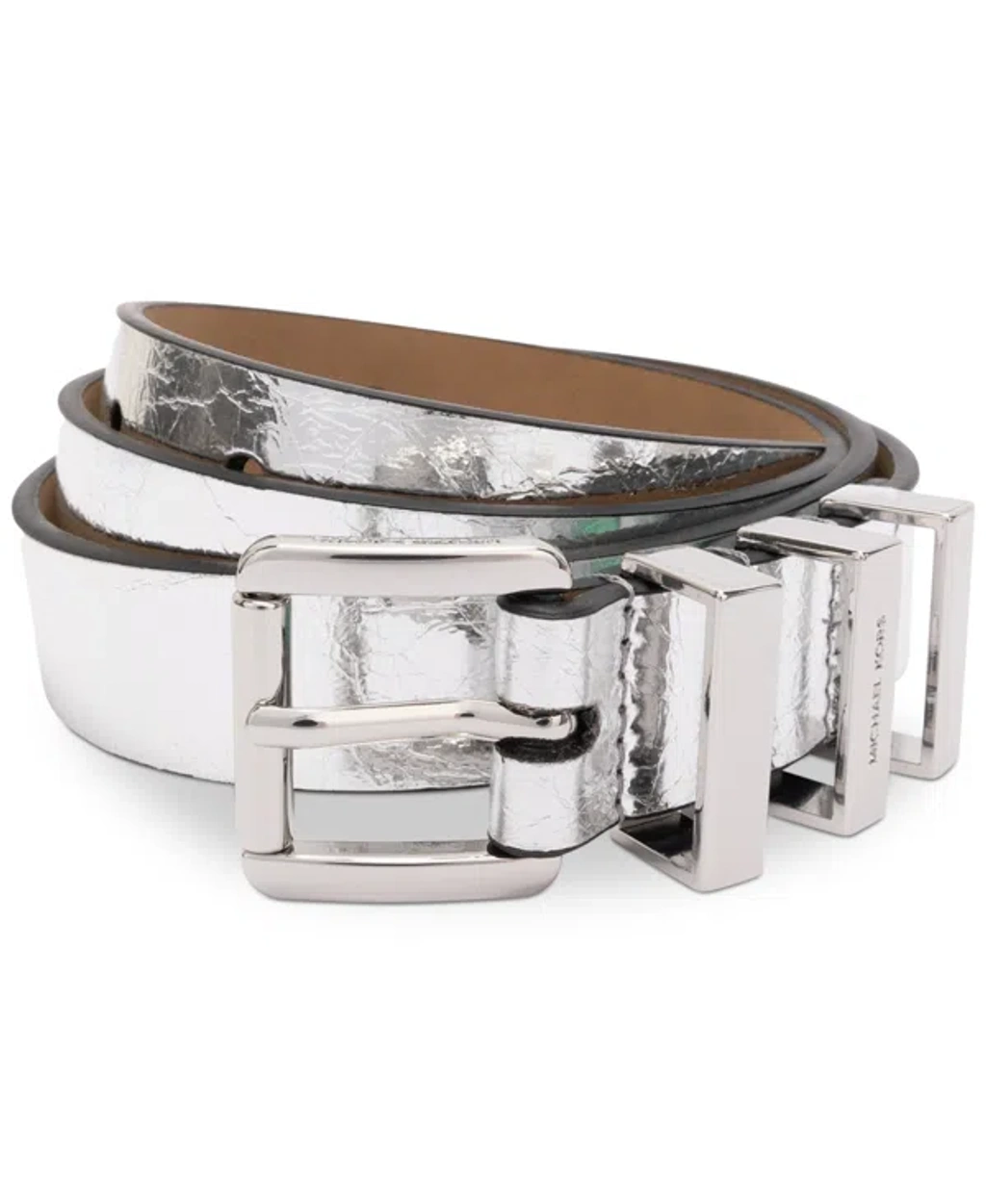 Michael Kors Michael Women's Gold-tone Leather Belt In Metallic S