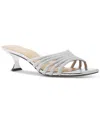 Michael Kors Michael  Women's Haisley Kitten Heel Sandals In Silver